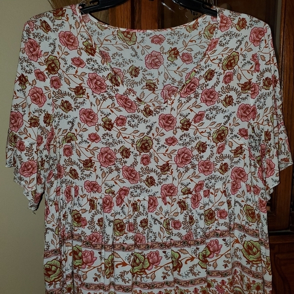 SHEIN Women's Floral Print Peplum Top - Picture 4 of 8